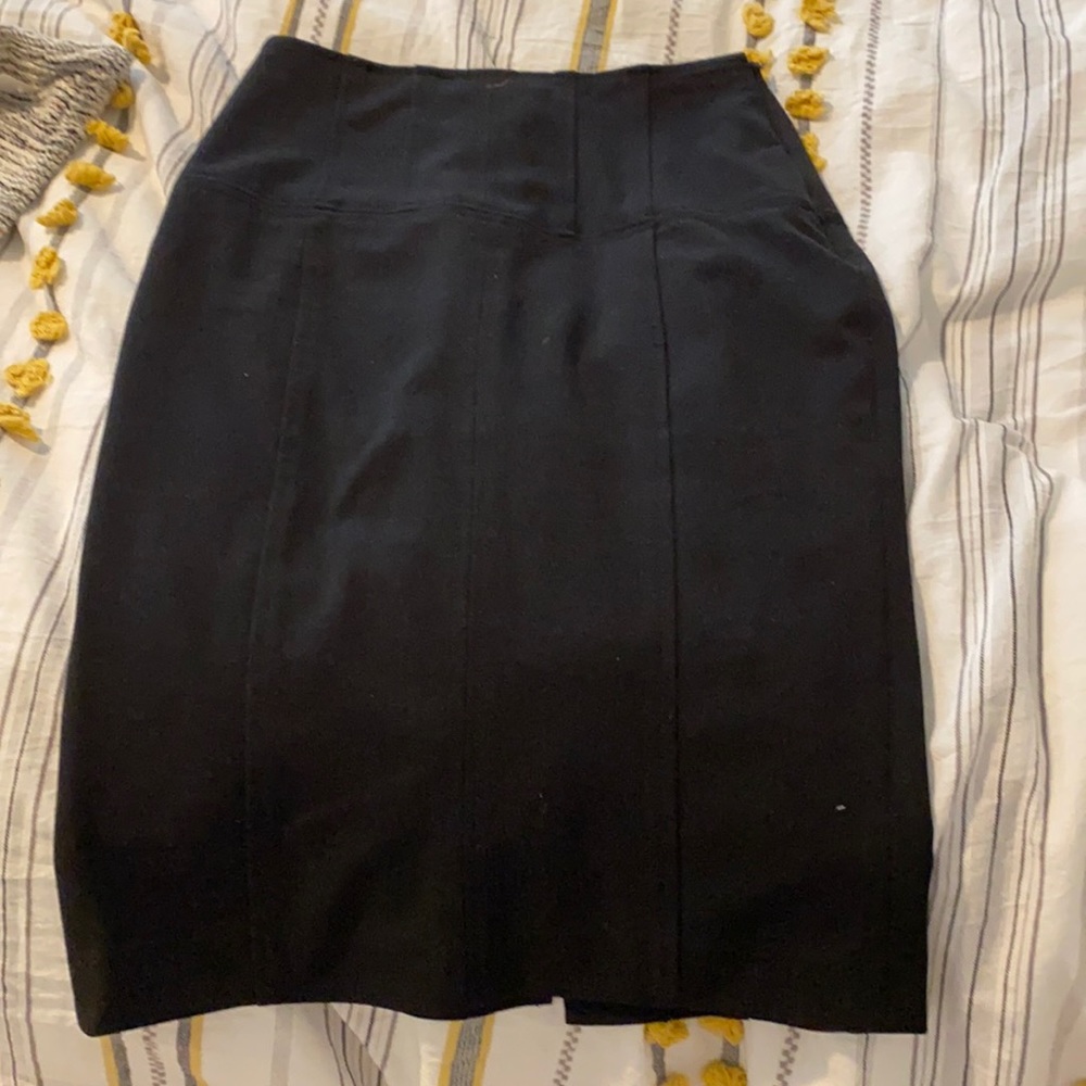 Cache size 0 black pencil skirt